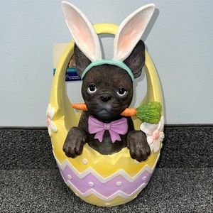 Easter Frenchie French Bulldog Bunny in Easter Egg Basket Humane Society